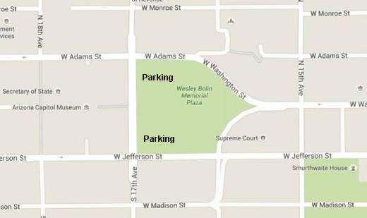 Wesley Bolin Plaza map